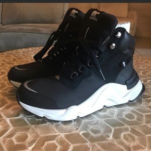 -NEW!  Sorel Kinetic Renegade Conquest Waterproof Hi-Top Sneaker ‘Black…